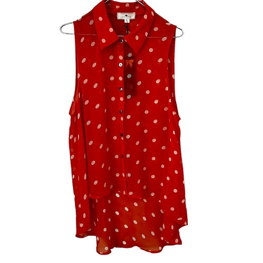 New Iris Basic Sleeveless Blouse Size Large